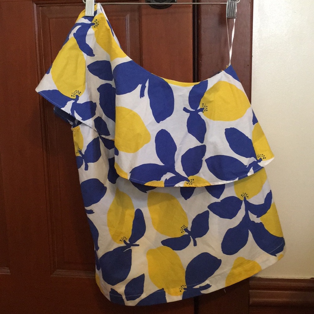 Lemon off the shoulder blouse